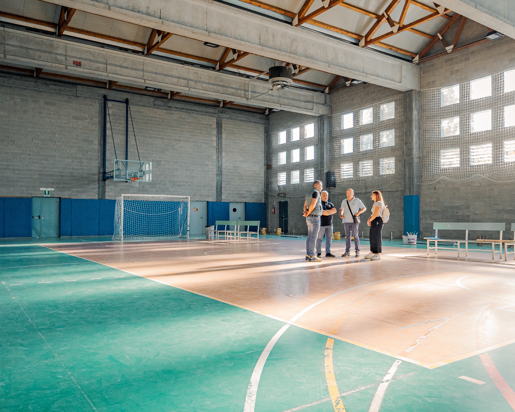 Sopralluogo tecnico di Gruppo Cogedil all’interno di una palestra
